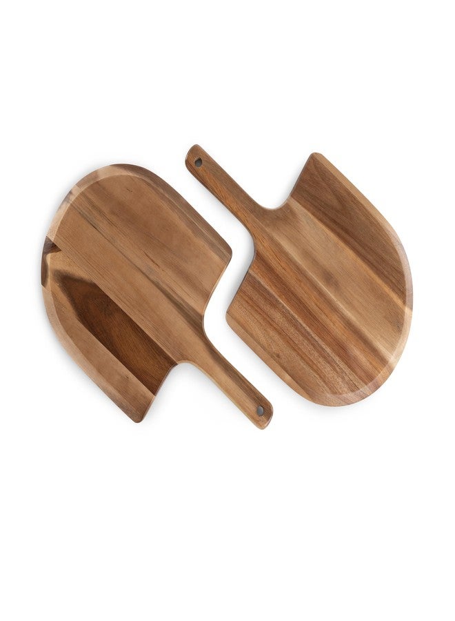 PICNIC TIME Personal 10-Inch Pizza Peel Set of 2, Acacia Wood Pizza Peel Paddles, Pizza Serving Paddles, Bread Peels, (Acacia Wood) - Image 1