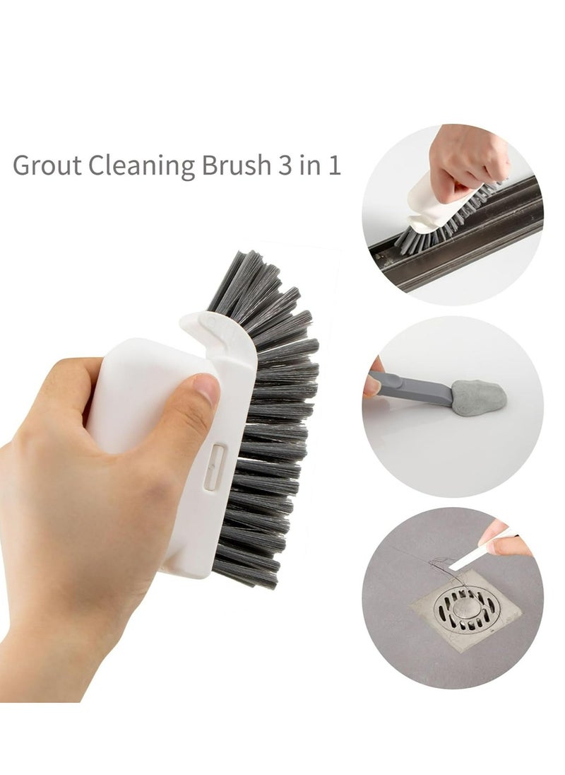 Generic Cleaning Brush, 3 in 1 Handheld Groove Gap Cleaning Brush Tools, Window or Sliding Door Track Cleaner for Window Track, Shower, Kitchen, Sink  - Image 2