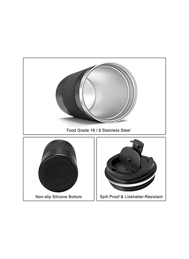 Zaboon Coffee Travel Mug12Oz Double Walled Insulated Vacuum Coffee Tumbler With Leakproof Flip Insulated Coffee Mug For Hot And Cold Water Coffee And Tea In Travel Car Camping 510Ml - Image 2