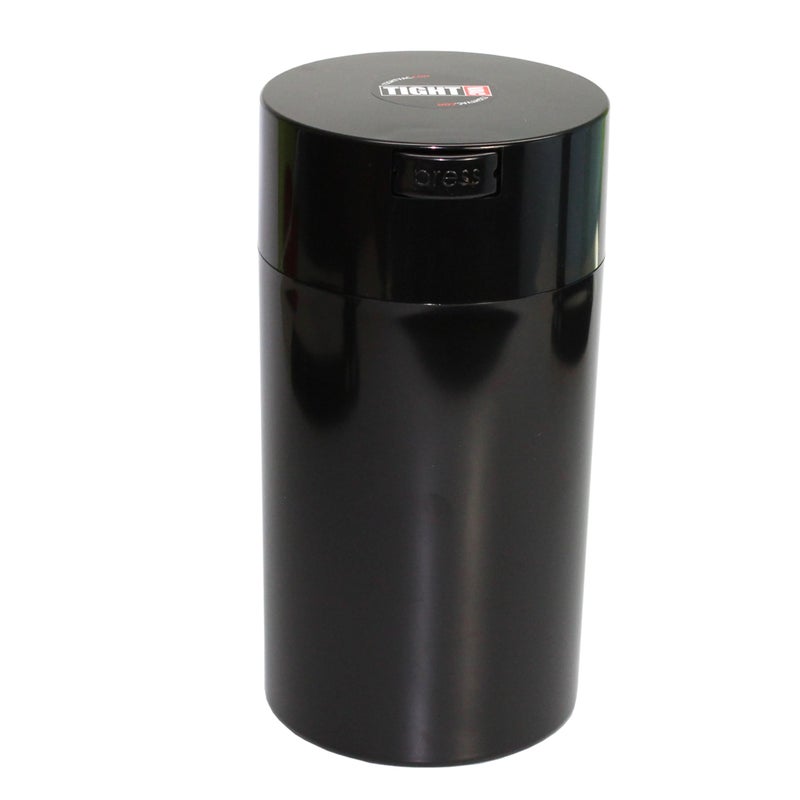TIGHTPAC Tightvac - 3 oz to 12 Ounce - Patented Airtight Container | Multi-use Vacuum Container Works as Smell Proof Containers for Herbs and Dry Goods. Black - Image 1