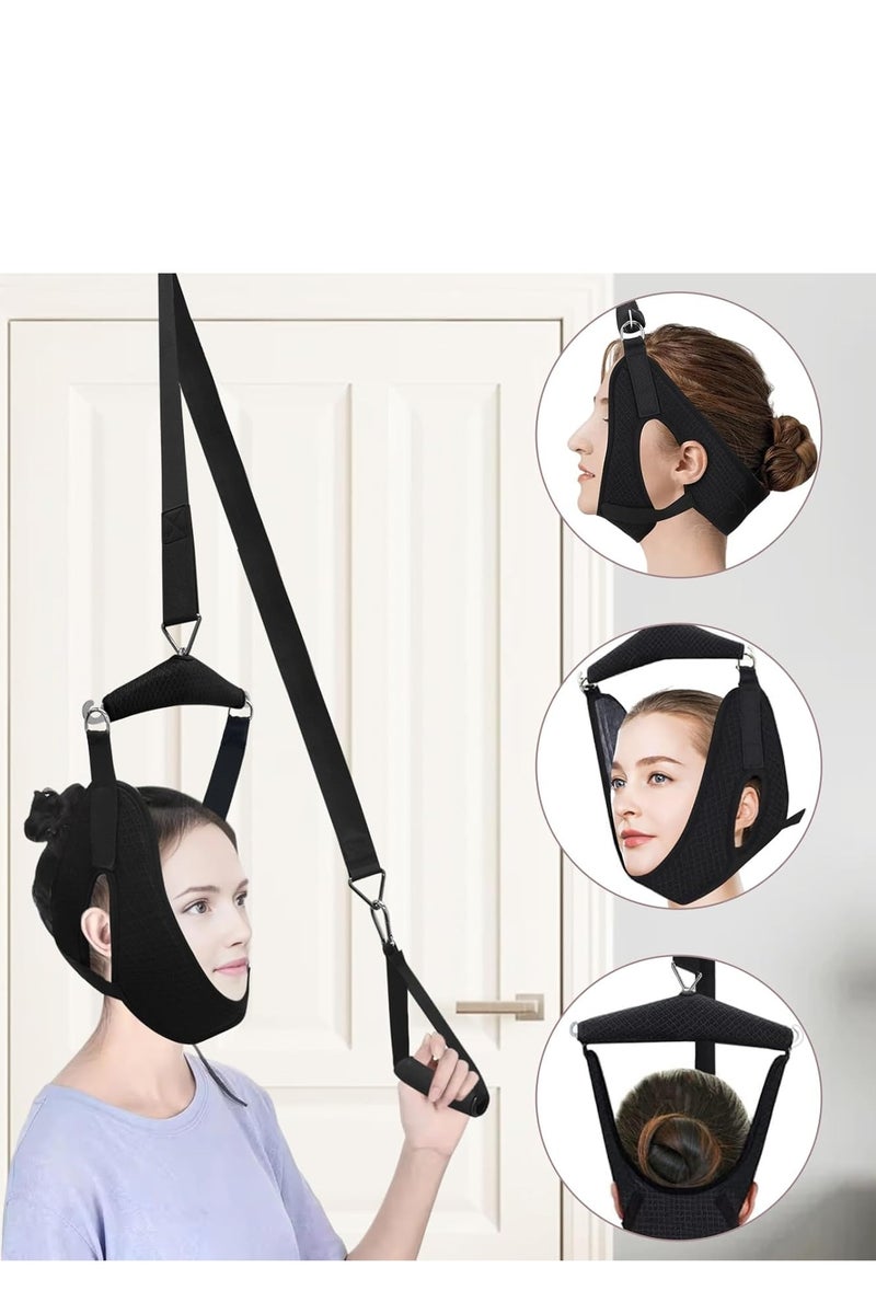 Arabest Neck Stretcher Cervical Traction Device for Neck Pain Relief Portable Cervical Traction Over Door for Neck Decompression Neck Hammock for Home - Image 3