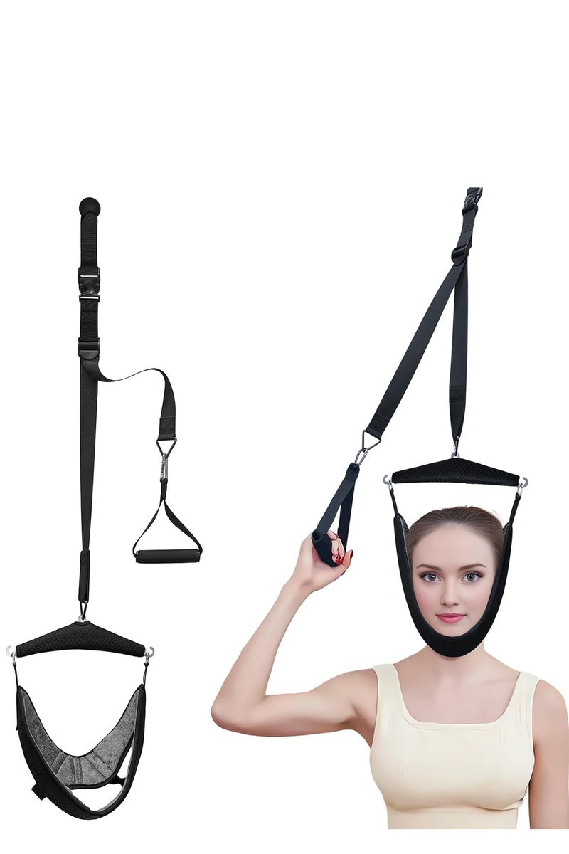 Arabest Neck Stretcher Cervical Traction Device for Neck Pain Relief Portable Cervical Traction Over Door for Neck Decompression Neck Hammock for Home - Image 1