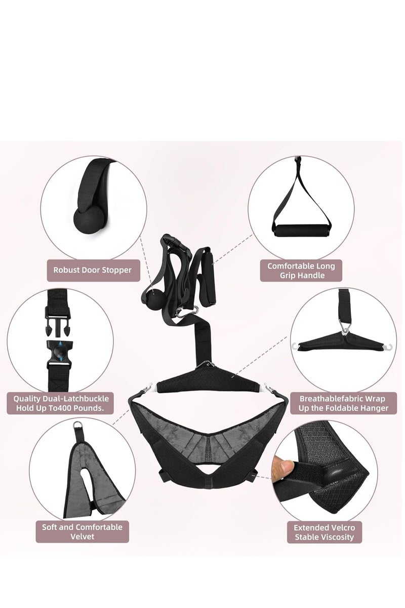 Arabest Neck Stretcher Cervical Traction Device for Neck Pain Relief Portable Cervical Traction Over Door for Neck Decompression Neck Hammock for Home - Image 4