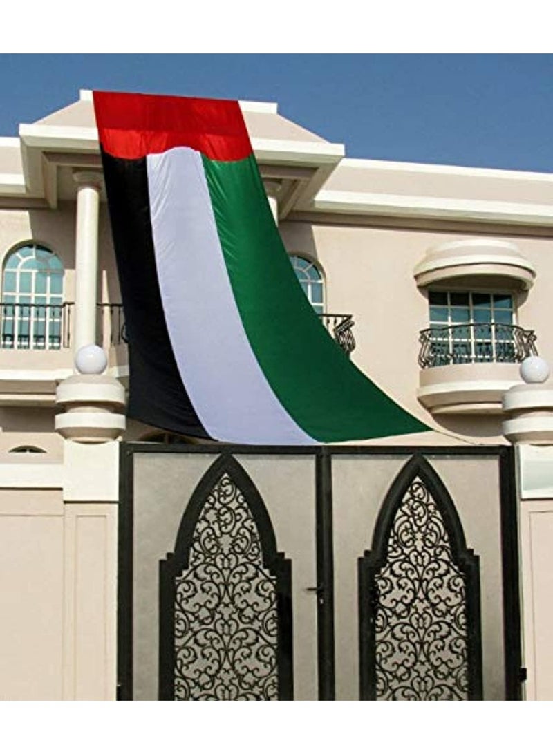 UAE Large Hanging Flag for Building Balcony Villa Outdoor Decoration – National Day Event Banner, Durable Fabric