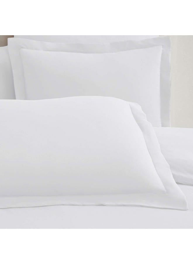 mellanni Duvet Cover Set 5pcs - Soft Double Brushed Microfiber Bedding with 2 Shams and 2 Pillowcases - Button Closure and Corner Ties - Wrinkle, Fade, Stain Resistant (Full/Queen, White) - Image 2