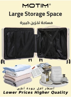 18 بوصة الصعود على الأمتعة المحمولة قابلة للتوسيع PP Hardshell تخليص الأمتعة مع TSA قفل عجلات الدوار داخل حامل الكأس والجبهة داخل هوك للسفر لمسافات طويلة بالطائرة - pzsku/ZEA83142FF980E87B51DBZ/45/_/1712047472/c838e9f6-a49c-448a-a90b-7815d296e127