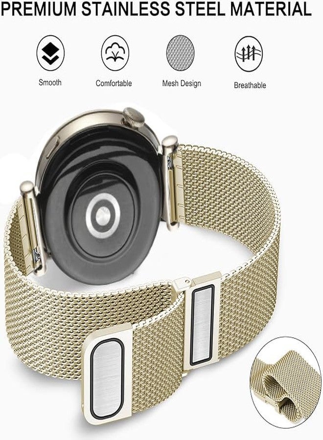 ديليل سوار DEALELE متوافق مع ساعات هواوي GT5 Pro 42 مم / GT5 41 مم / GT4 41 مم / Garmin Venu 3S / Fossil Women's Gen 6، سوار بديل من الفولاذ المقاوم للصدأ، شبكي مغناطيسي ميلانو، 18 مم. - Image 2