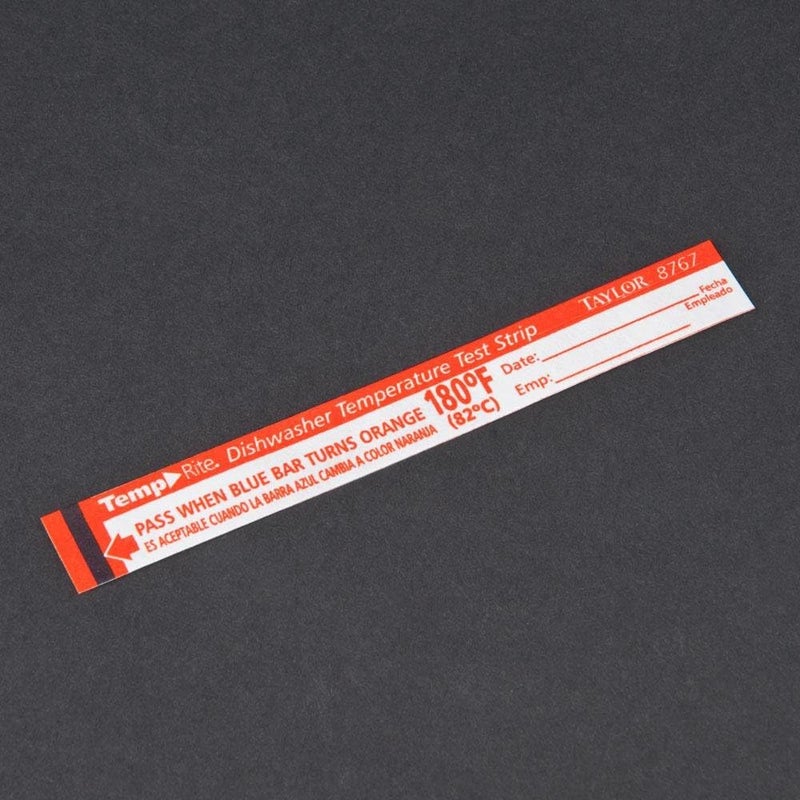 Taylor Precision TempRite 180°F Dishwasher Temperature Test Strips - 25 Single Use Strips - Image 2