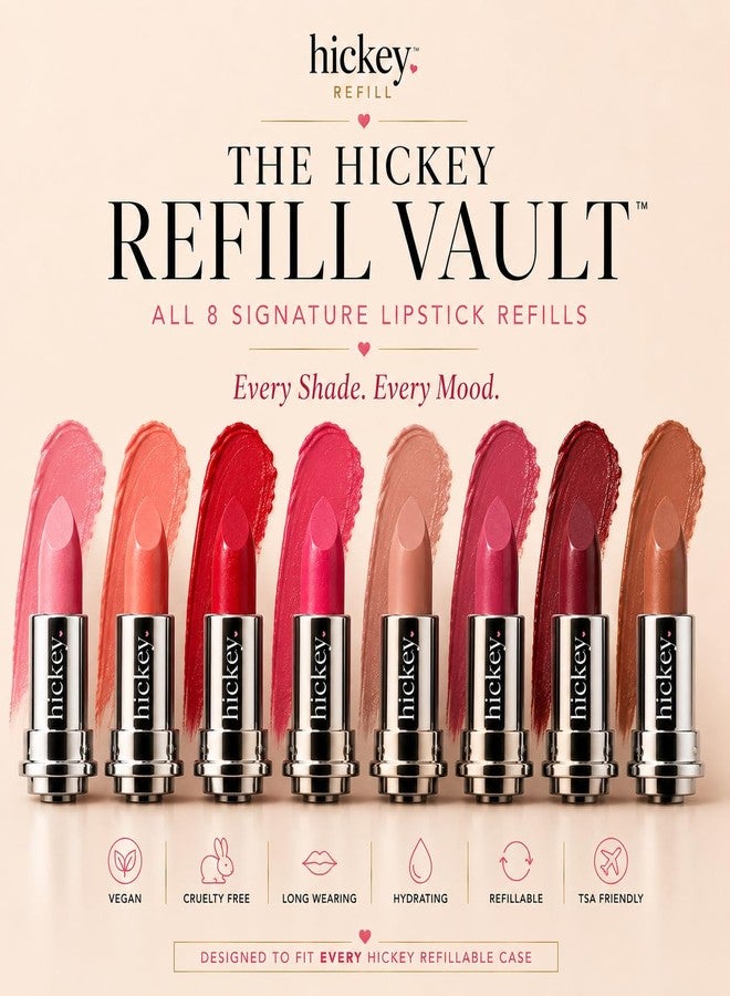 Hickey Lipstick The Vault Collection - 8 Piece Refill Set - (Mile High, Birthday Suit, Walk of Shame, Skinny Dip, Beach Babe, Big Trouble & More) - Hydrating, Long Lasting Lipstick for Women & Vegan - Image 2