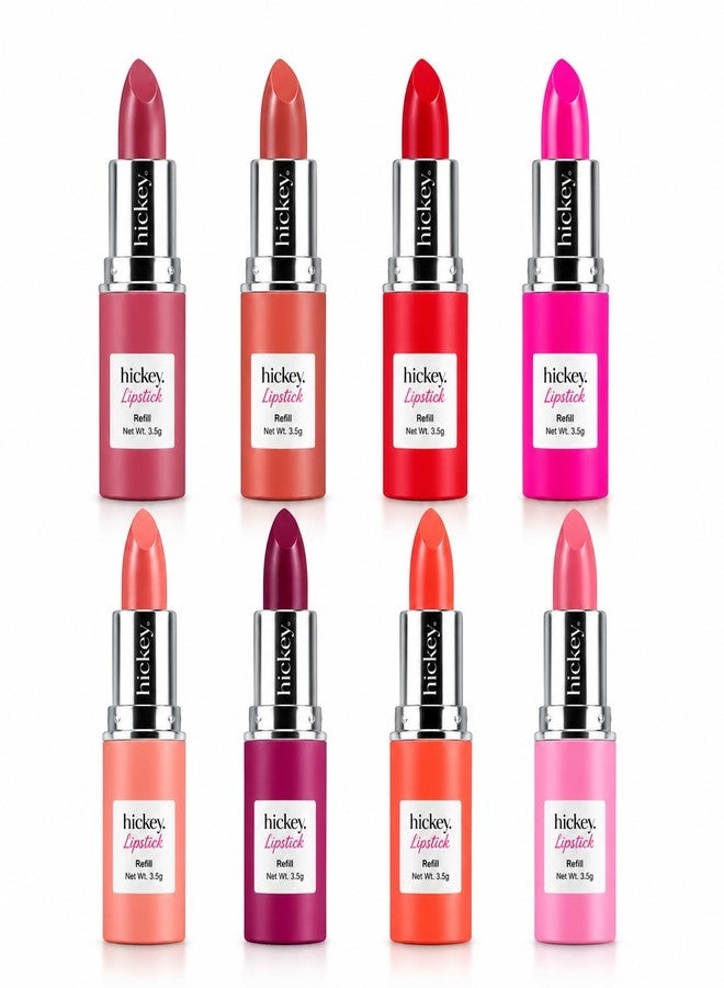 Hickey Lipstick The Vault Collection - 8 Piece Refill Set - (Mile High, Birthday Suit, Walk of Shame, Skinny Dip, Beach Babe, Big Trouble & More) - Hydrating, Long Lasting Lipstick for Women & Vegan - Image 1