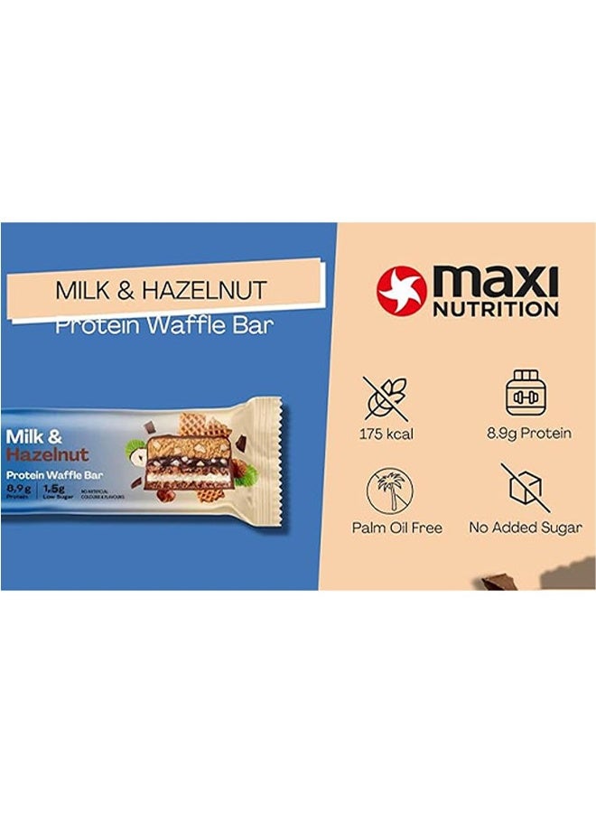 Maxi Nutrition Milk & Coconut Protein Waffle Bar | With 8.9g Protein | Low Sugar Per Serving | No Artificial Colour & Flavor Added (Pack of 12 x 40g Each) - Image 4