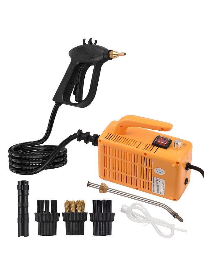 2600W Portable Steam Cleaner High Temperature Pressurized Handheld Self-control Steam Cleaning Machine With Extension Tube Brush Heads for Kitchen Bathroom Car