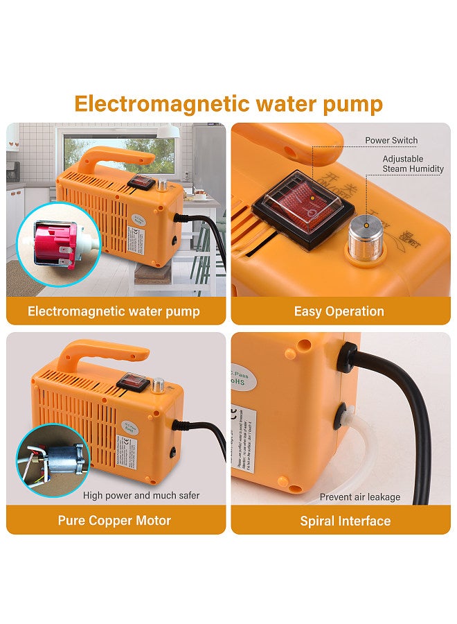 2600W Portable Steam Cleaner High Temperature Pressurized Handheld Self-control Steam Cleaning Machine With Extension Tube Brush Heads for Kitchen Bathroom Car