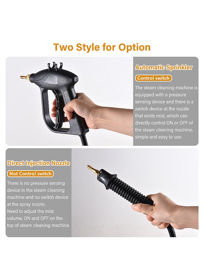 2600W Portable Steam Cleaner High Temperature Pressurized Handheld Self-control Steam Cleaning Machine With Extension Tube Brush Heads for Kitchen Bathroom Car