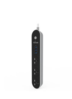 تراندز سلك طاقة تمديد تراندز مع 3 منافذ شحن USB  - Image 4