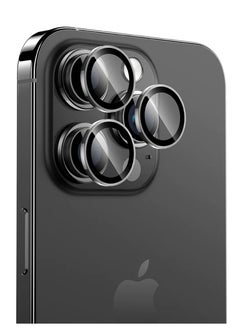 DIGI CORE iPhone 15 Pro Camera Lens Protector Compatible With Apple iPhone Keep Original Camera HD Glass iPhone 15 Pro Max Camera Lens Protector (Black Titanium,15 Pro-15 Pro Max)  - Image 1