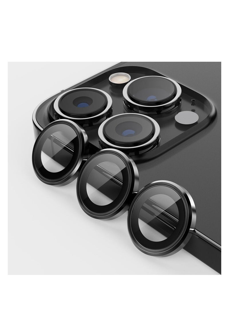 DIGI CORE iPhone 15 Pro Camera Lens Protector Compatible With Apple iPhone Keep Original Camera HD Glass iPhone 15 Pro Max Camera Lens Protector (Black Titanium,15 Pro-15 Pro Max) - Image 2
