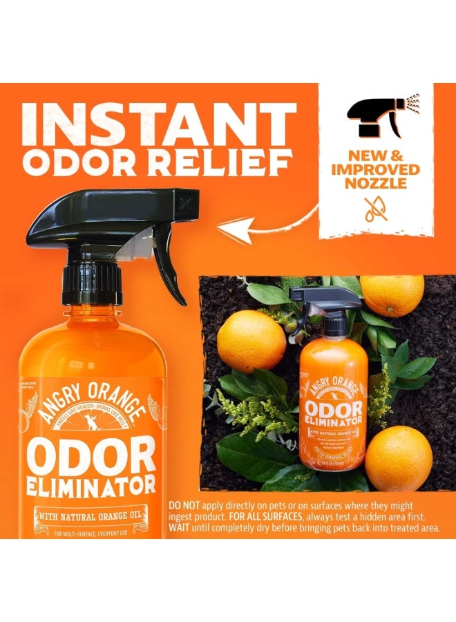 Angry Orange Pet Odor Eliminator with Natural Orange Oil – Powerful Odor Neutralizer for Cat & Dog Urine, Litter Box, Carpet, Furniture, Hard Floors - No Harsh Chemicals - Citrus Scent, 24 oz - Image 4