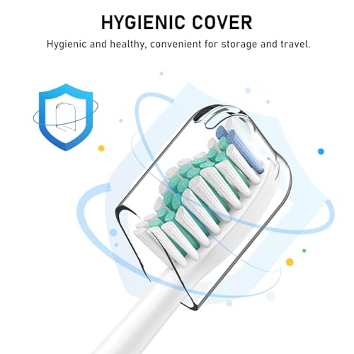 ELFIN Toothbrush Heads, 4 Pack Electric Toothbrush Replacement Heads for Philips Sonicare Soft Dupont Bristles Replacement Toothbrush Heads for Oral Care - Image 3