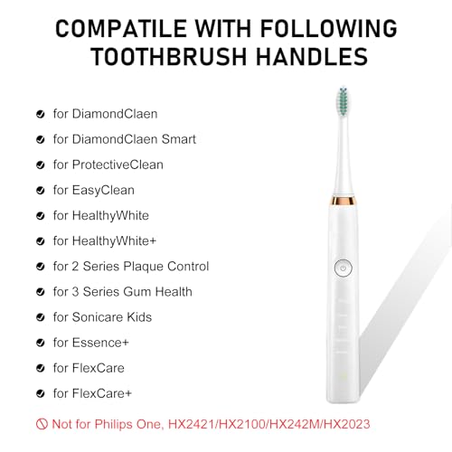 ELFIN Toothbrush Heads, 4 Pack Electric Toothbrush Replacement Heads for Philips Sonicare Soft Dupont Bristles Replacement Toothbrush Heads for Oral Care - Image 2