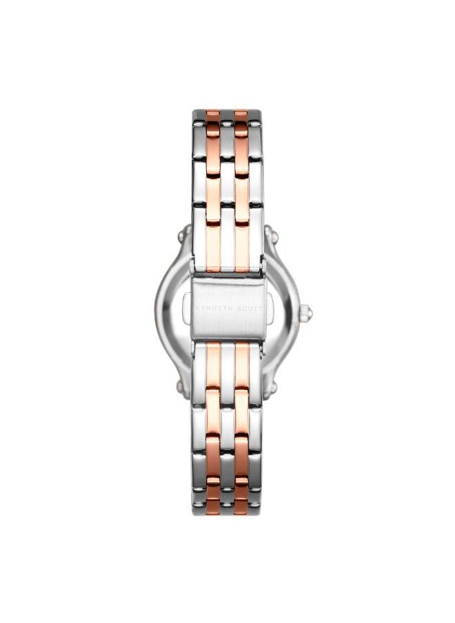 KENNETH SCOTT Women's Analog Display Watch With TT Rose Gold Stainless Steel Strap - K25510-KBKW  - Image 3