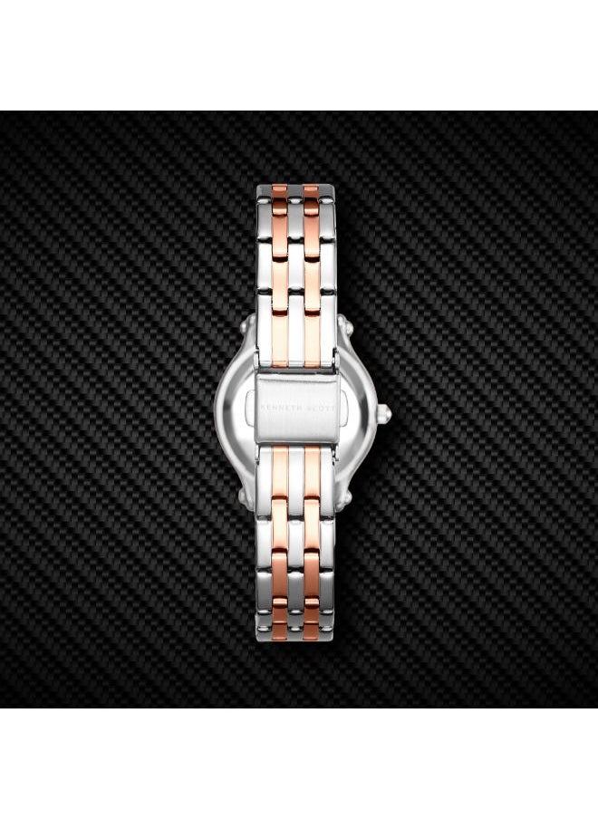 KENNETH SCOTT Women's Analog Display Watch With TT Rose Gold Stainless Steel Strap - K25510-KBKW  - Image 5