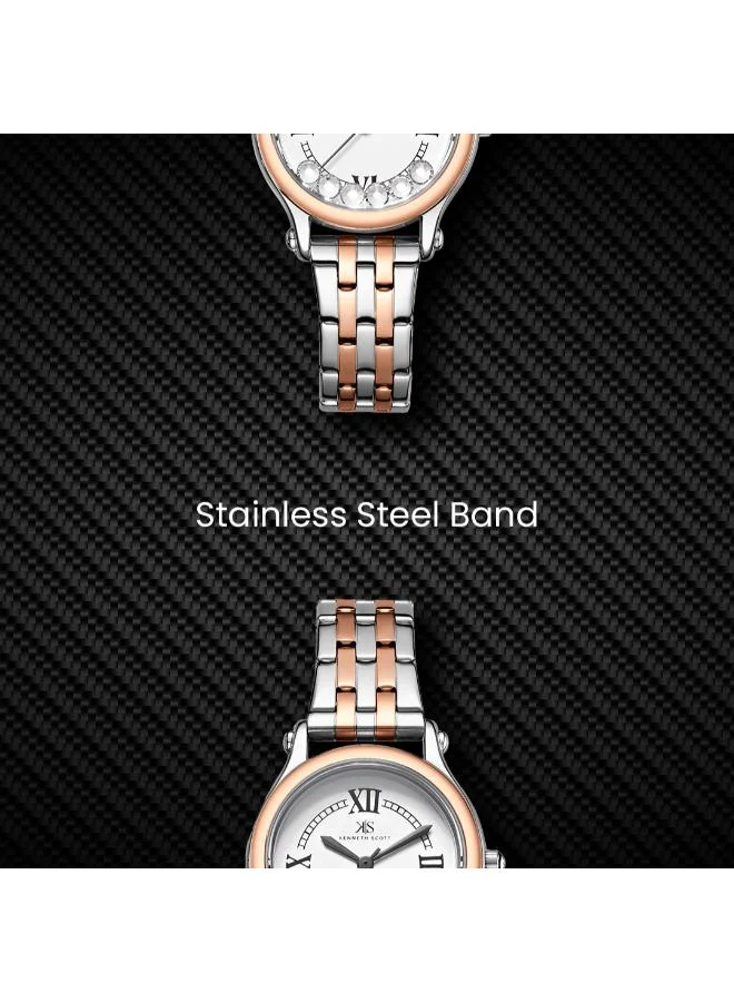 KENNETH SCOTT Women's Stainless Steel Analog Watch K25510-KBKW - 30 mm