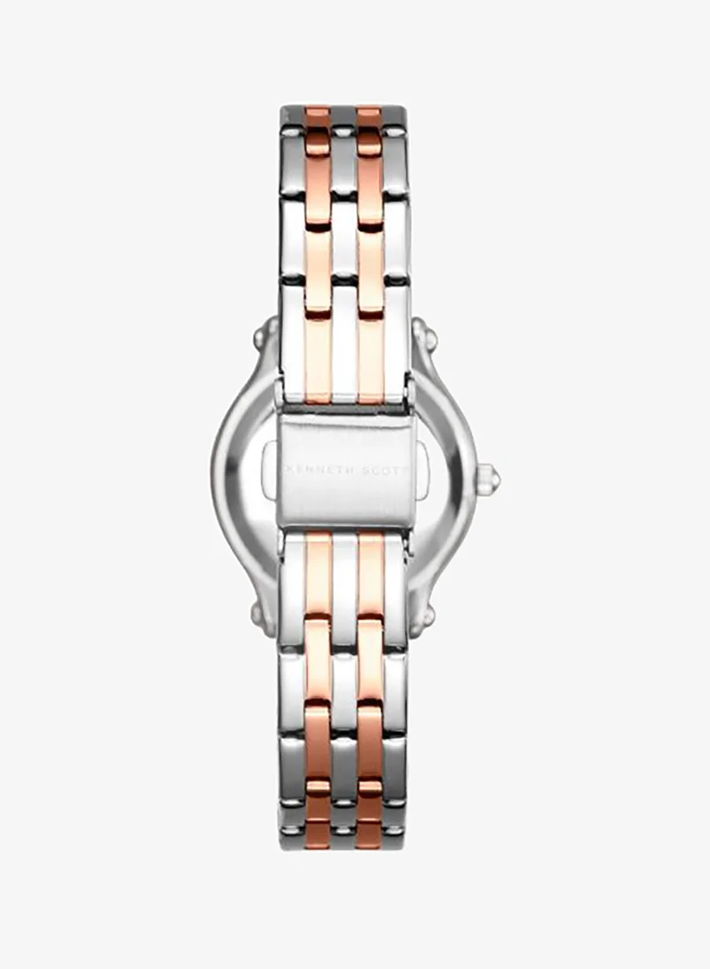 Kenneth Scott White Women's Stainless Steel Analog Watch K25510-KBKW - 30 mm for Women | Best Price UAE