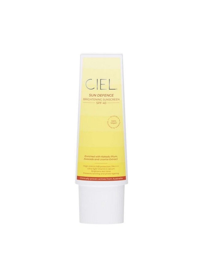 CIEL Spf 40 Daily Glow Sunscreen For Dry Oily & Acne Prone Skin With Vitamin C ; Anti Tan Sun Screen With Pa+++ ; Ultra Light Sulphate Free Uv Protector 50Ml - Image 1
