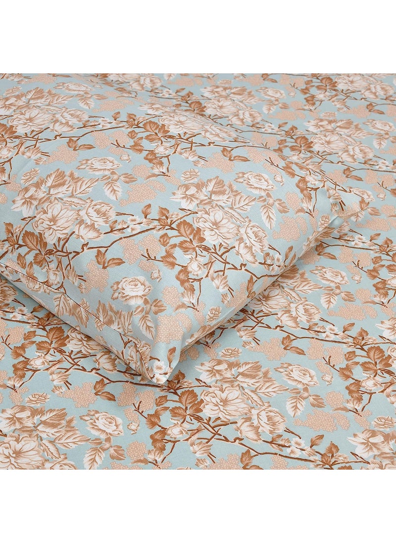 LINENWALAS - LINENWALAS 100% Cotton Printed Super Soft Standard 2 Pillow Covers, 300TC Durable Hotel Quality & Highly Breathable (18x28 inch, Rosy Sage) - Image 1