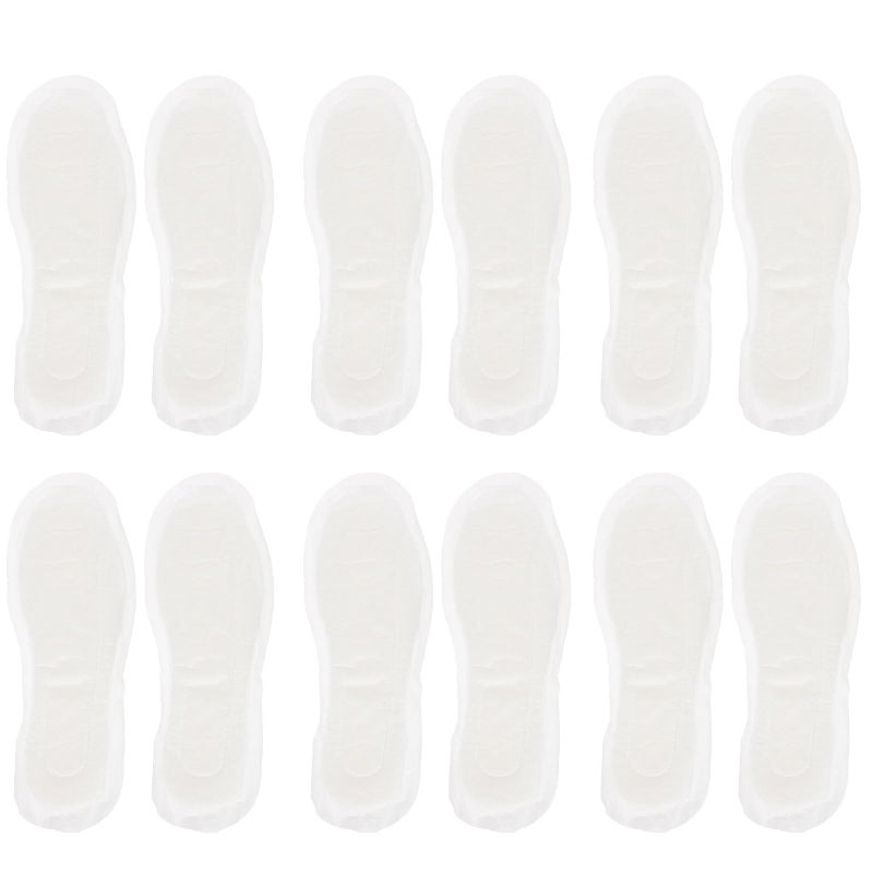 Disposable Cotton Sanitary Pad Insoles 10 Pairs Sweat Absorbing For Women US Size 5 7 - Image 2