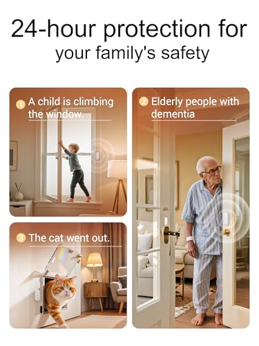 HEIMAN Window Door Alarms When Opened, WiFi Door Chime Sensor, Contact Sensor for Home Security, Smart Wireless Magnetic Door Open Detector, APP Notification Compatible with Alexa, Google Assistant - Image 5