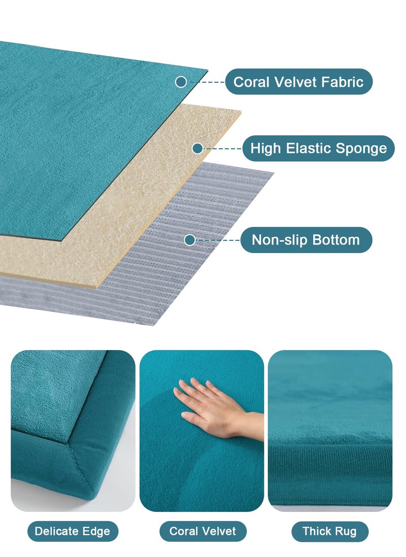 URbazaar - Baby Play Mat Coral Velvet Nursery Rug Extra Thick Kids Crawling Foam Floor for Babies, Kids Thick Playmat for Babies, Toddlers - Crawling Mat - Image 1