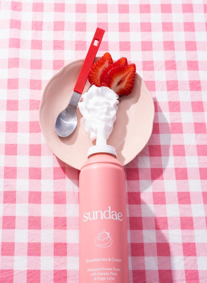 sundae Whipped Shower Foam Strawberries & Cream Foaming Body Wash 8.9 fl oz, 265ml with Kakadu Plum & Finger Lime - Image 5