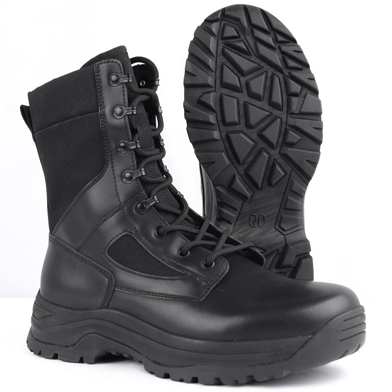 LUDEY Military Tactical Boots Breathable Combat Work for Men Women Lightweight Nonslip Army Desert Motorcycle Boot Black 10US - Image 2