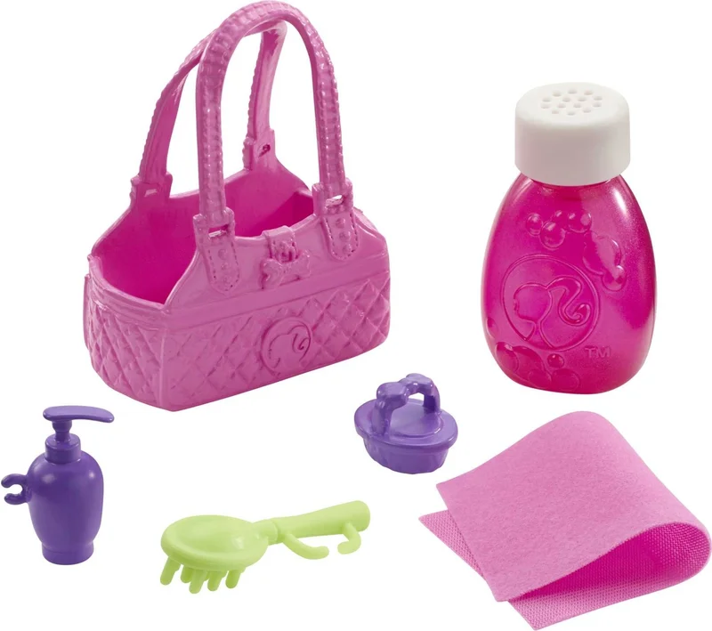 Barbie Doll and Accessories - Play Set with 3 Puppies, Tub and Accessories for Pets GDJ37