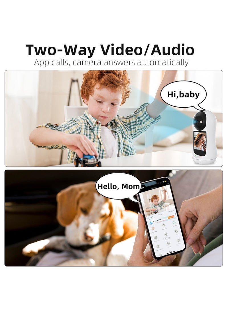 Sharpdo 2MP Wireless Baby Monitor, Two-Way Intercom, Temperature Display, Music Player, Baby Care Device  - Image 5