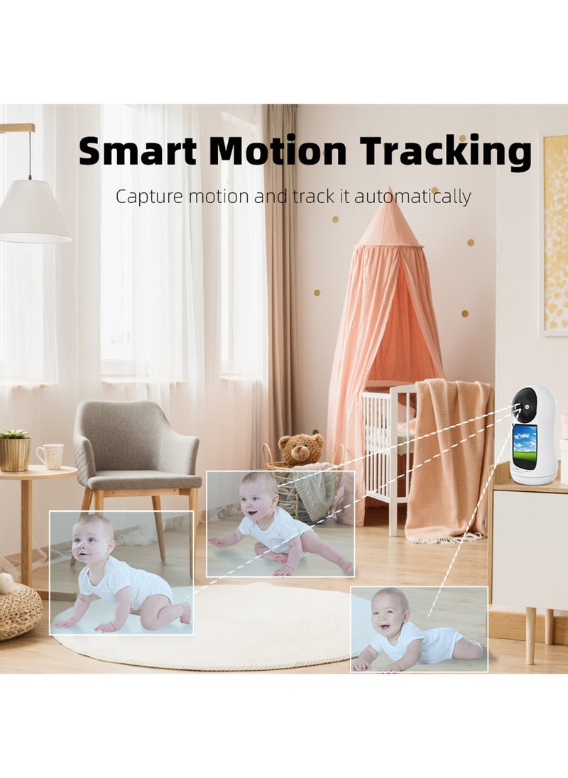 Sharpdo 2MP Wireless Baby Monitor, Two-Way Intercom, Temperature Display, Music Player, Baby Care Device  - Image 3