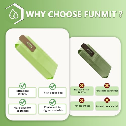 Funmit 8 Pack Vacuum Bags Replacement for Oreck Type CC XL XL2 XL7 XL21 Upright Vacuum Cleaners, Fit for All Oreck XL Upright Vacuums, Replaces Part # CCPK8DW, CCPK8, AK1CC6A - Image 3