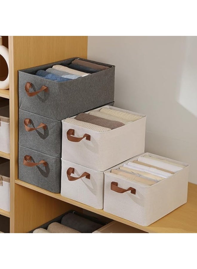 Foldable Clothes Storage Box with Thick & Sturdy Handles – Cube Organizer Bin - Image 3