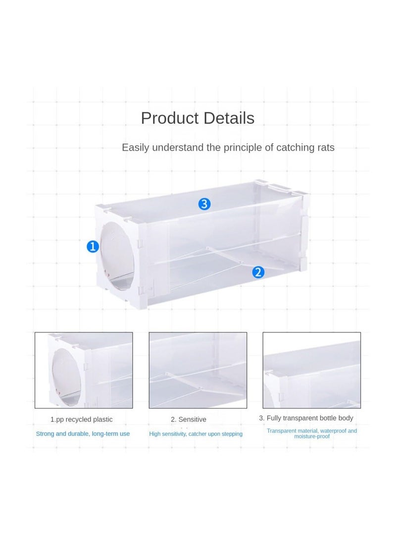 KASTWAVE فخ إنساني للفئران، فخ للفئران والقوارض للداخل والخارج، بديل سم الفئران القابل للاستخدام المتكرر والقابل للطي، سهل الإعداد ومتين للاصطاد، آمن للأطفال والحيوانات الأليفة والبشر، 2 قطعة - Image 4