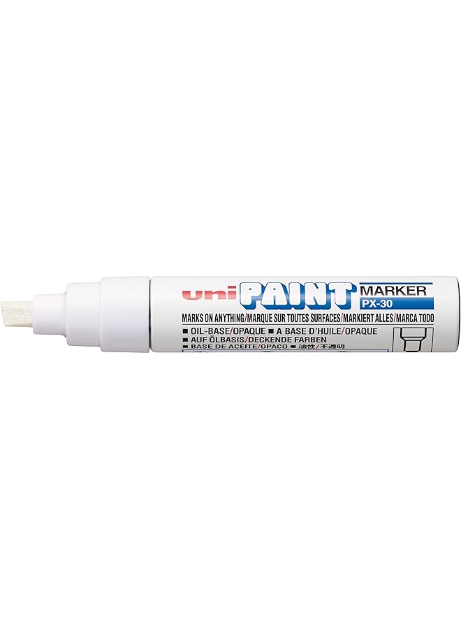 Uniball Broad Paint Marker With Chisel Tip Px 30 Pack Of 1 White - Image 1