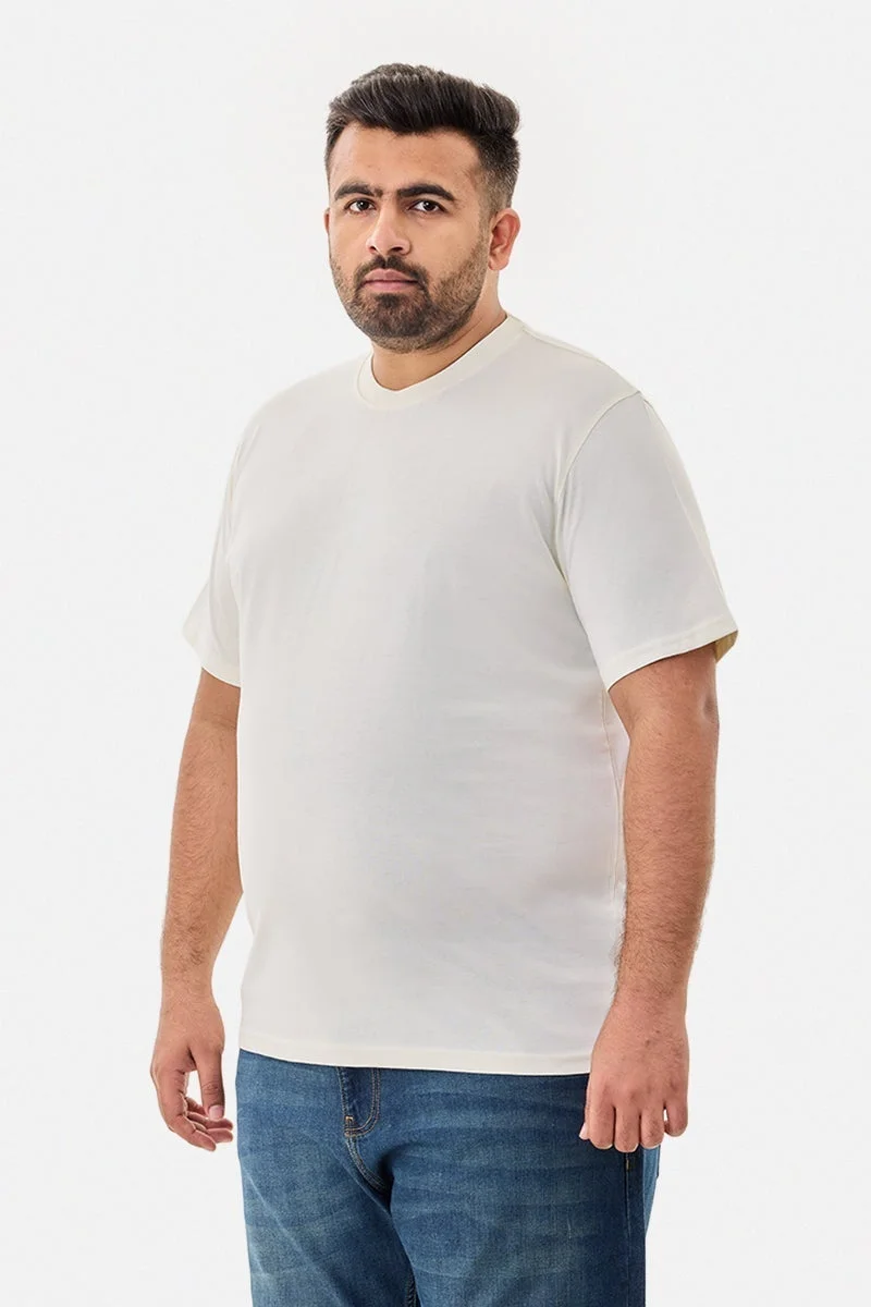 SNITCH Plus Size 100% Cotton Regular Fit T-Shirt
