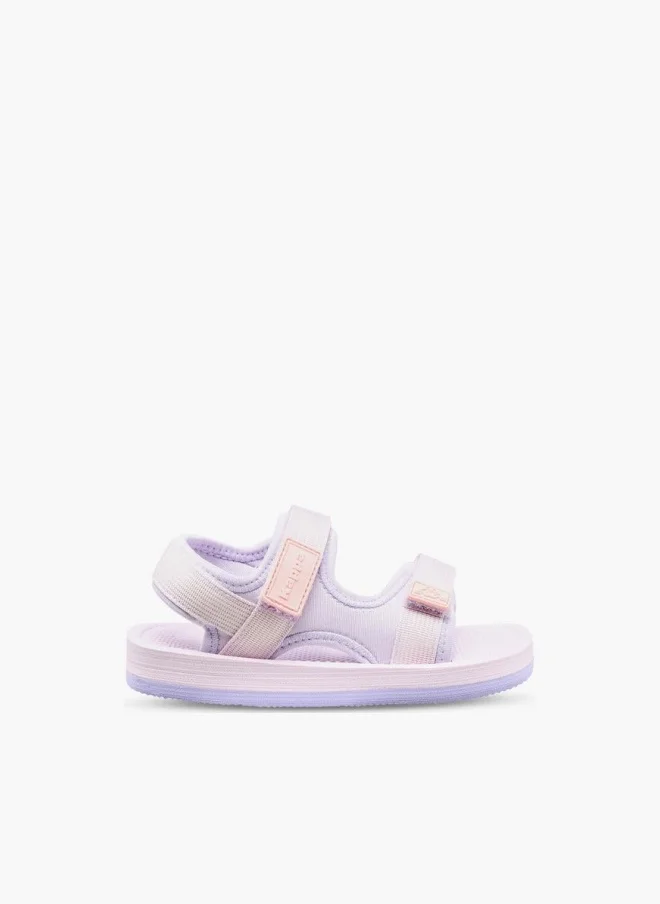 Kappa Sandals With Hook & Loop Closure, Logo Detail