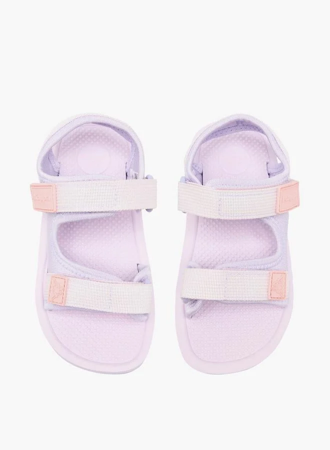 Kappa Sandals With Hook & Loop Closure, Logo Detail