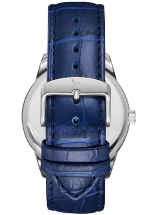 TORNADO Tornado Classic Men's 2315 Movement Watch, Analog Display and Leather Strap - T24007-SLNN, Blue