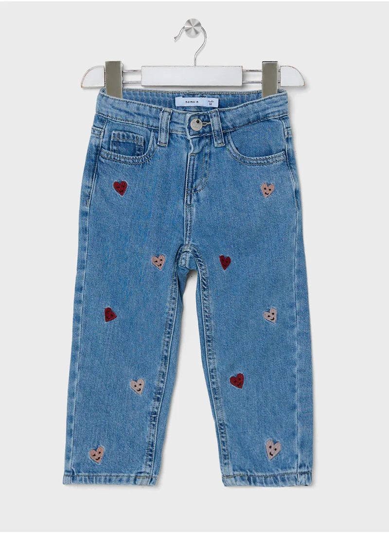 نيم ات Kids Mom Embroidered Jeans