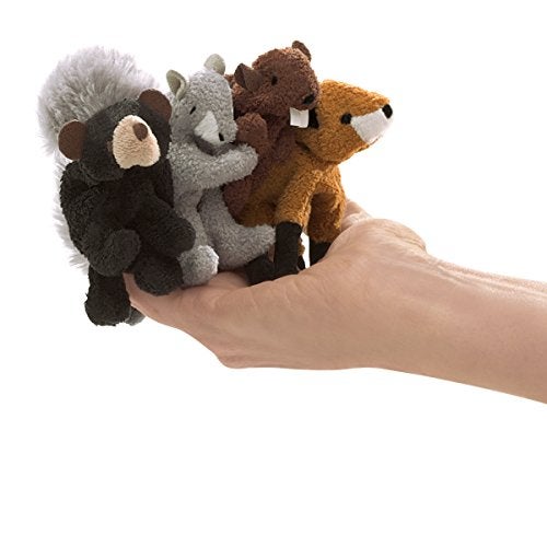 Folkmanis Woodland Animal Finger Puppet Set, Multicolor, 8" (2769) - Image 2