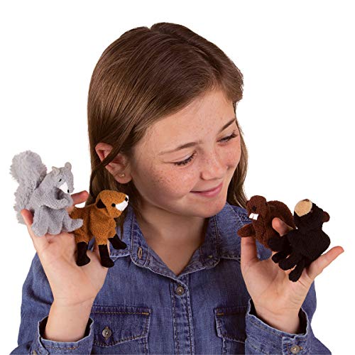 Folkmanis Woodland Animal Finger Puppet Set, Multicolor, 8" (2769) - Image 3