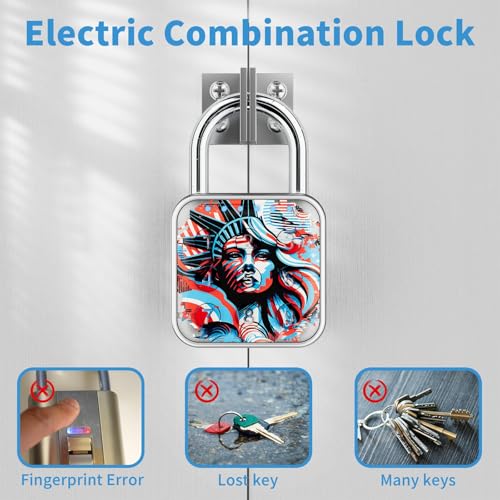 SURPN Combination Lock, Combination Lock for Locker, Locker Lock & Gym Locker Lock - High Security, Easy to Use for Gym, School, Travel, Outdoor (Patriotic Liberty) - Image 2